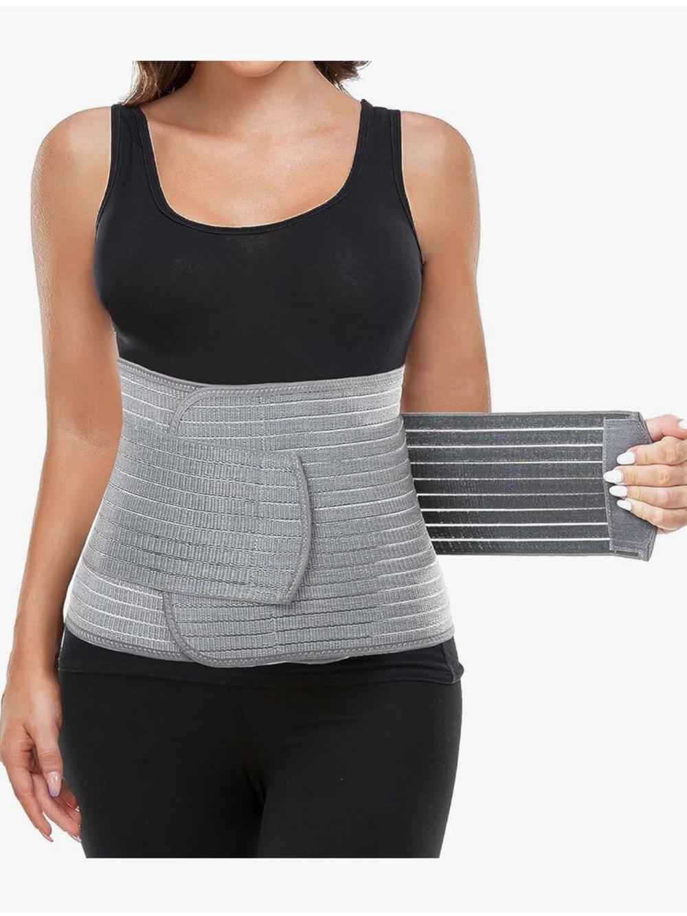 Grey Adjustable Waist Support Belt